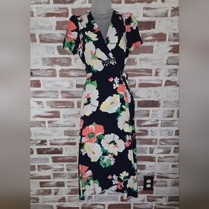 GAP Navy Floral Maxi Dress